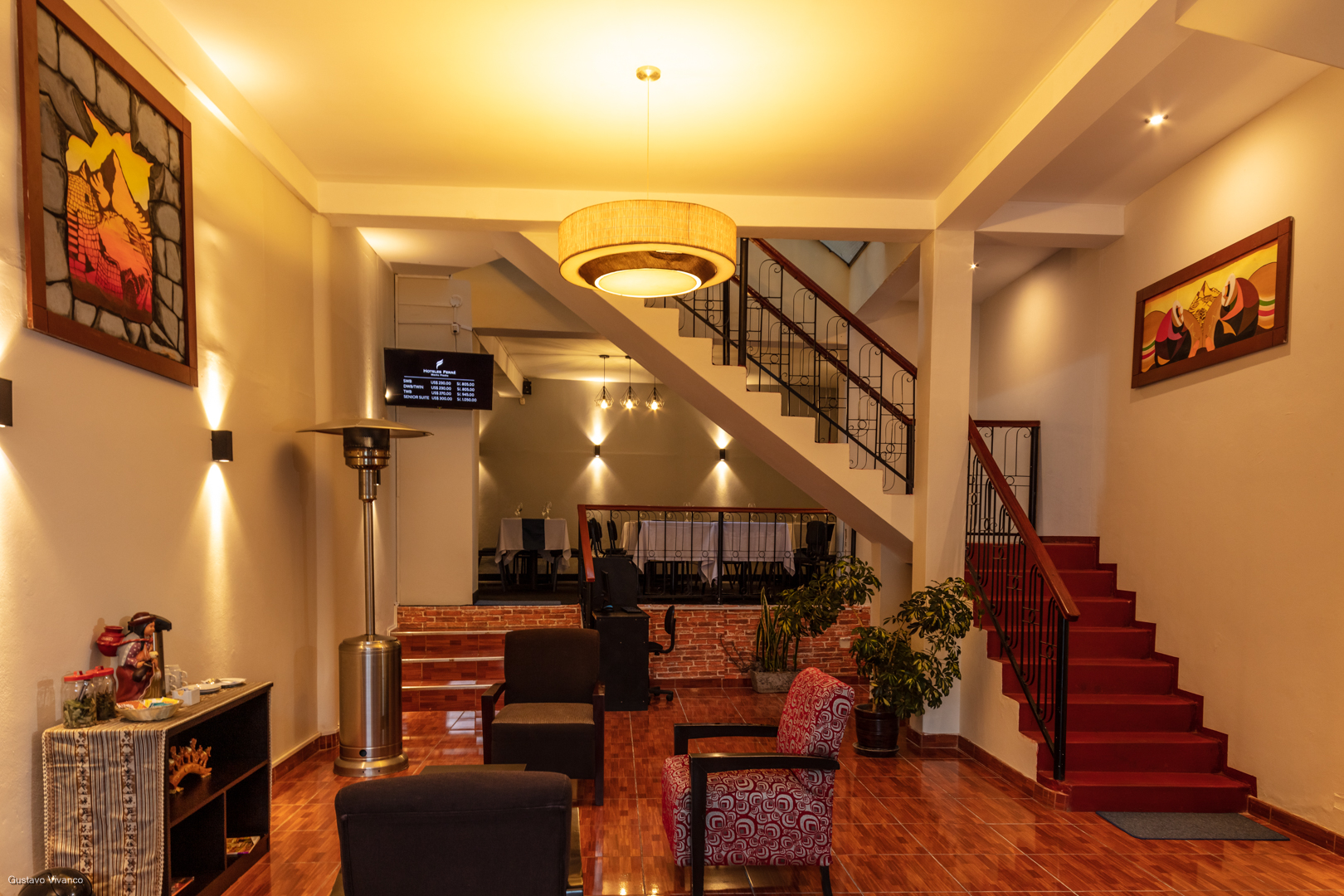 Lobby del hotel en Cusco