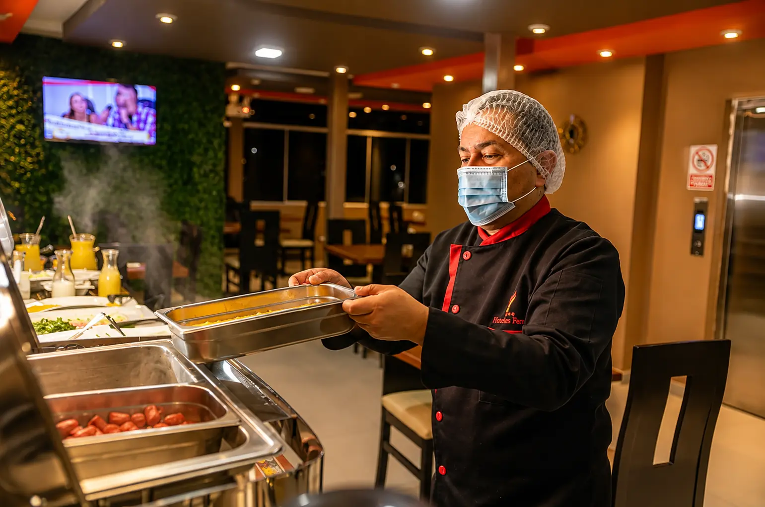 Gastronomía peruana tradicional servida en mesa de madera colonial